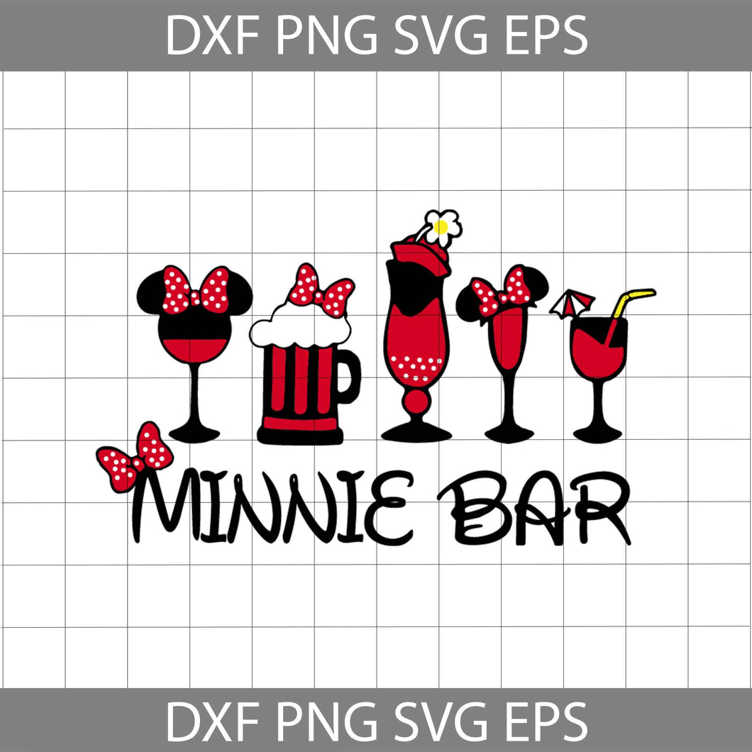 Disney Minnie Bar Svg, Mickey Mouse svg, Disney svg, Cricut file, clipart, svg, png, eps, dxf