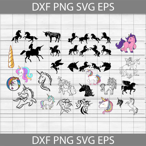 36 Unicorn svg, Pegasus svg, fiction animal Svg, cricuct file, clipart, bundle, svg, png, eps, dxf