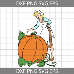 Cinderella Pumpkin Svg, Halloween svg, Halloween Gift svg, Cricut File, Clipart, svg, png, eps, dxf