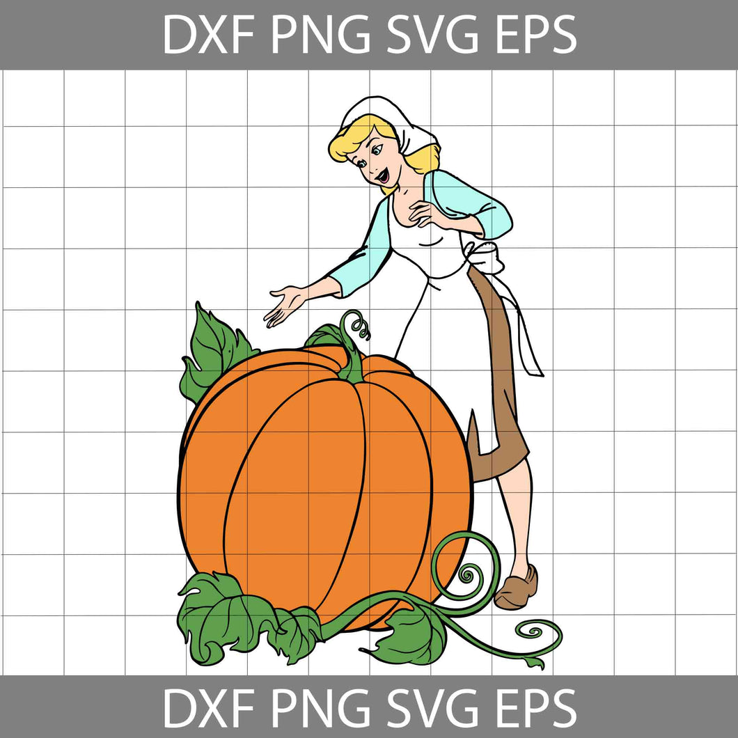 Cinderella Pumpkin Svg, Halloween svg, Halloween Gift svg, Cricut File, Clipart, svg, png, eps, dxf