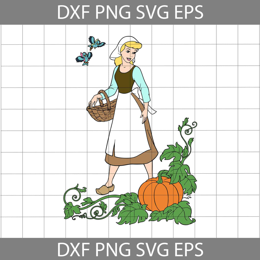 Cinderella Pumpkin Svg, Halloween svg, Halloween Gift svg, Cricut File, Clipart, svg, png, eps, dxf