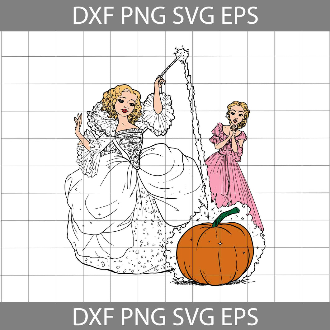 Cinderella Pumpkin Svg, Halloween svg, Halloween Gift svg, Cricut File, Clipart, svg, png, eps, dxf