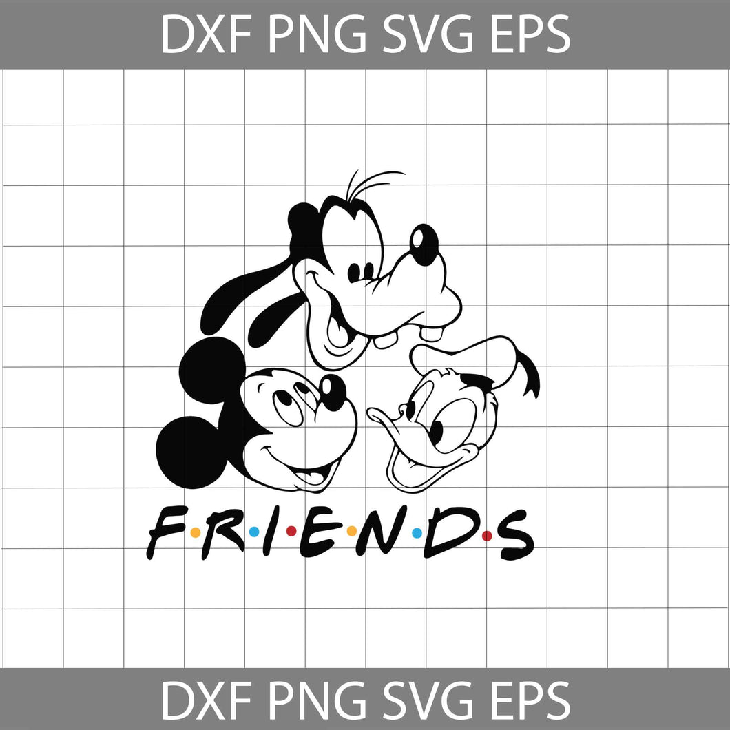 donald duck svg, Mickey mouse svg, pluto svg, Friends svg, disney svg, cricut file, clipart, svg, png, eps, dxf