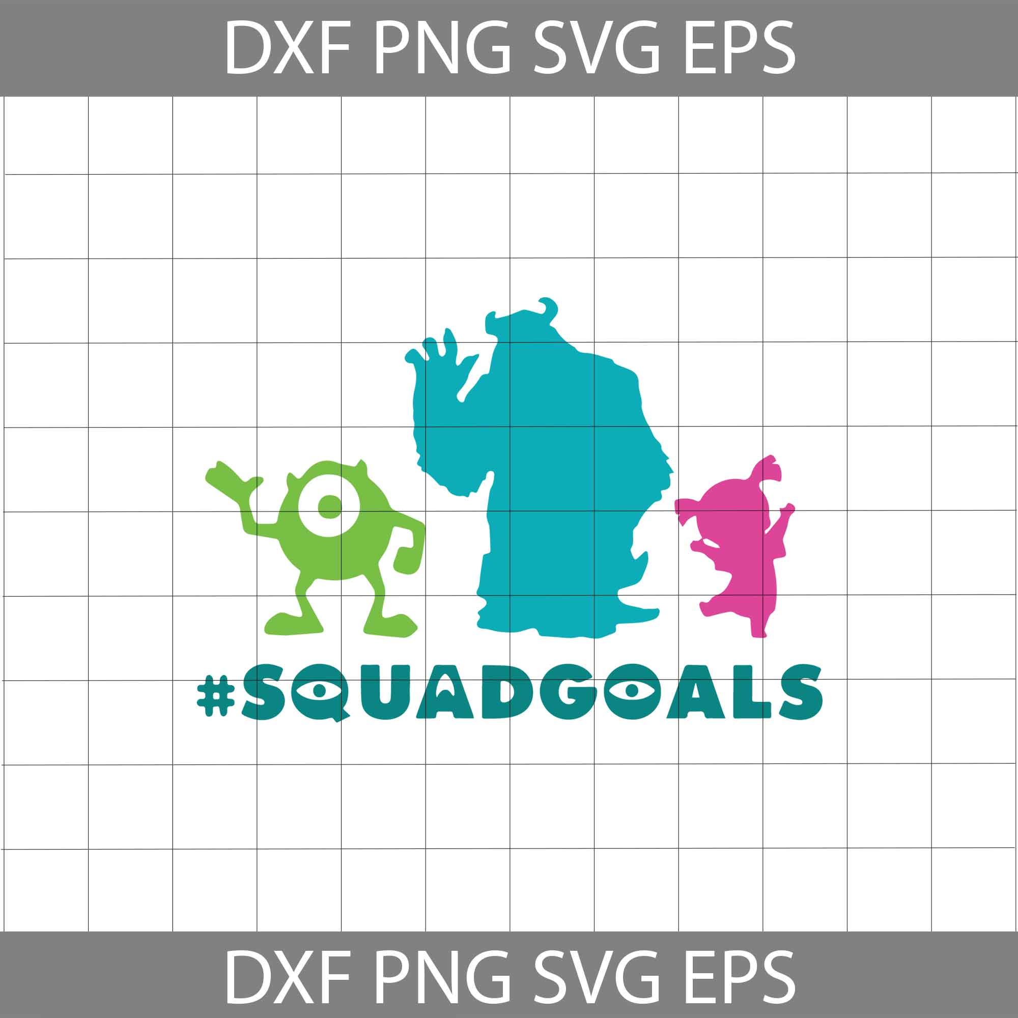 Monsters inc svg, Squadgoals svg, Friends Svg, Series movie Svg, Cricut  File, clipart, svg, png, eps, dxf