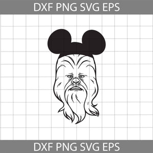 hewbacca svg, Chewbacca with mouse ears svg, Mickey Ears Svg, Disney Svg, cricut file, clipart, svg, png, eps, dxf