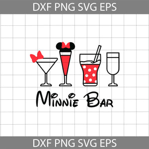 Minnie bar svg, Disney bar svg, Wine svg, Minnie Drinking svg, cricut file, clipart, svg, png, eps, dxf