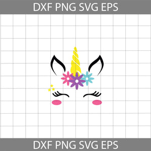 Unicorn svg, Unicorn face svg, Eyelash svg, Cricut file, clipart, svg, png, eps, dxf