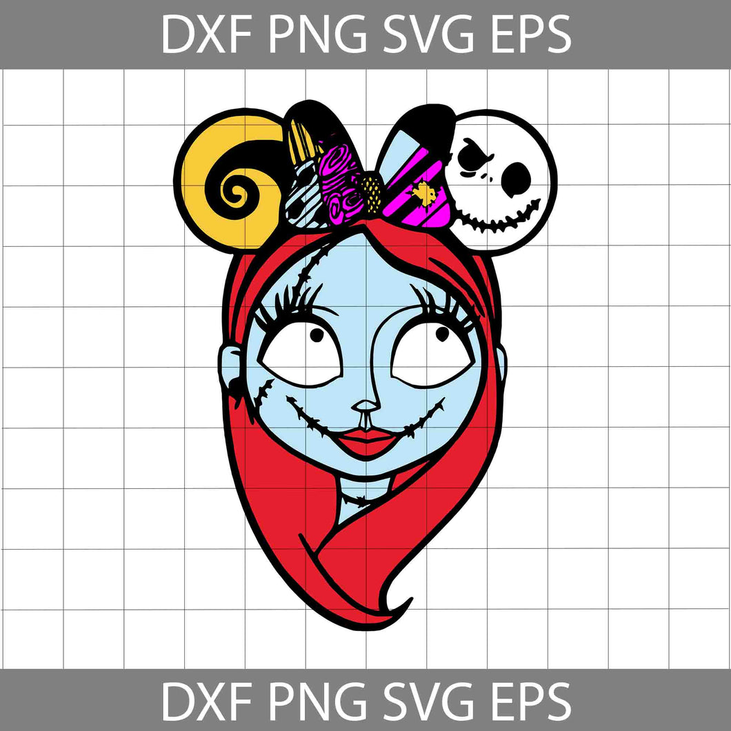 Sally Minnie Mouse Nightmare Before Christmas Svg, Disney Halloween Svg, Halloween Svg, Cricut File, Clipart, Svg, Png, Eps, Dxf