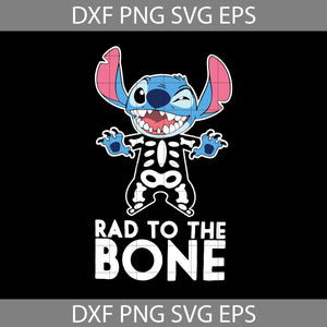 Stitch Skeleton Rad To The Bone Svg, Stitch Svg, Disney Halloween Svg, Halloween Svg, Cricut File, Clipart, Svg, Png, Eps, Dxf