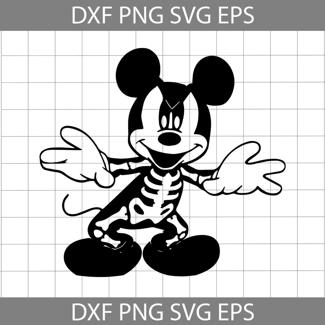 Mickey Mouse Halloween Svg, Mickey Skeleton Svg, Halloween Svg, Cricut File, Clipart, Svg, Png, Eps, Dxf
