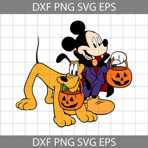 Mickey Mouse and Pluto Halloween Svg, Disney halloween Svg, Halloween Svg, cricut File, Clipart, Svg, Png, Eps, Dxf