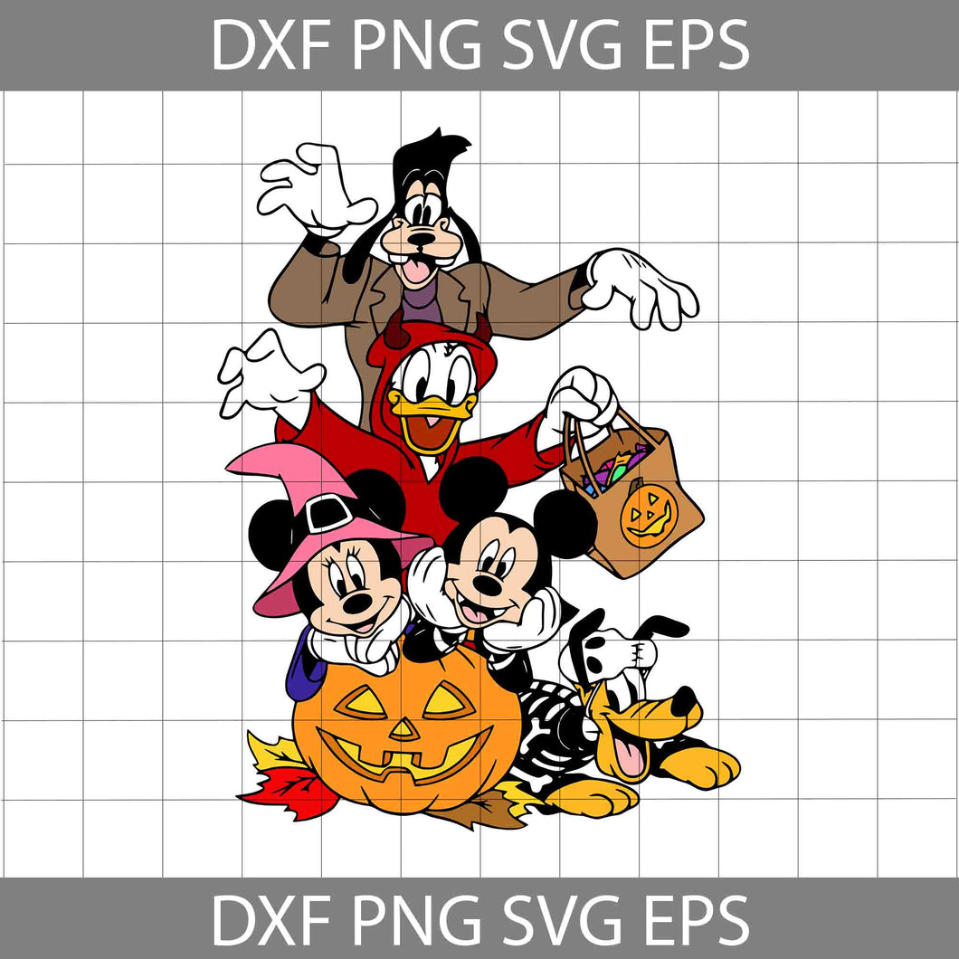 Donald Duck Pumpkin svg, Mickey and Minnie Halloween svg, Disney Halloween Svg, cricut File, Clipart, Svg, Png, Eps, Dxf