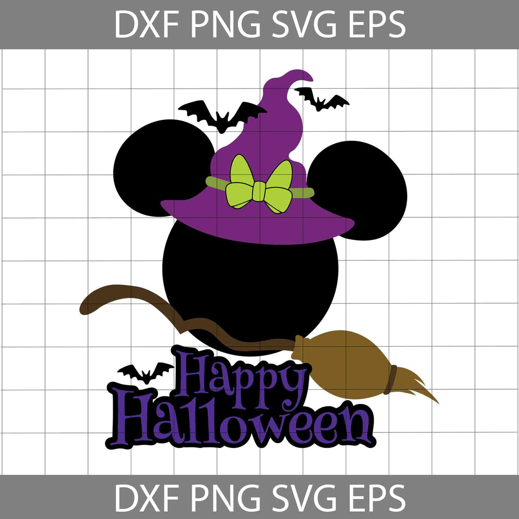 Happy Halloween Minnie Witch Svg, Disney Halloween svg, halloween svg, cricut file, clipart, svg, png, eps, dxf