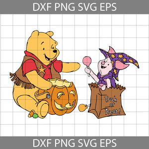 Pooh And Piglet halloween Svg, Disney Hallowen svg, Halloween svg, Cricut File, clipart, Svg, Png, Eps, Dxf
