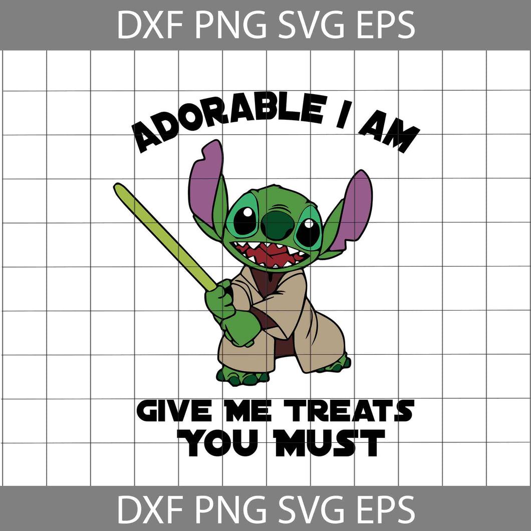 Adorable I Am Stitch Give Me Treats You Must  Svg, Halloween Svg, Halloween Gift Svg, Cricut File, Clipart, Svg, Png, Eps, Dxf