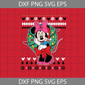 Minnie Ugly Christmas SVg, Minnie Svg, Mouse Cute Svg, Christmas Svg, Gift SVg, Cricut File, Clipart, Svg, Png, Eps, Dxf