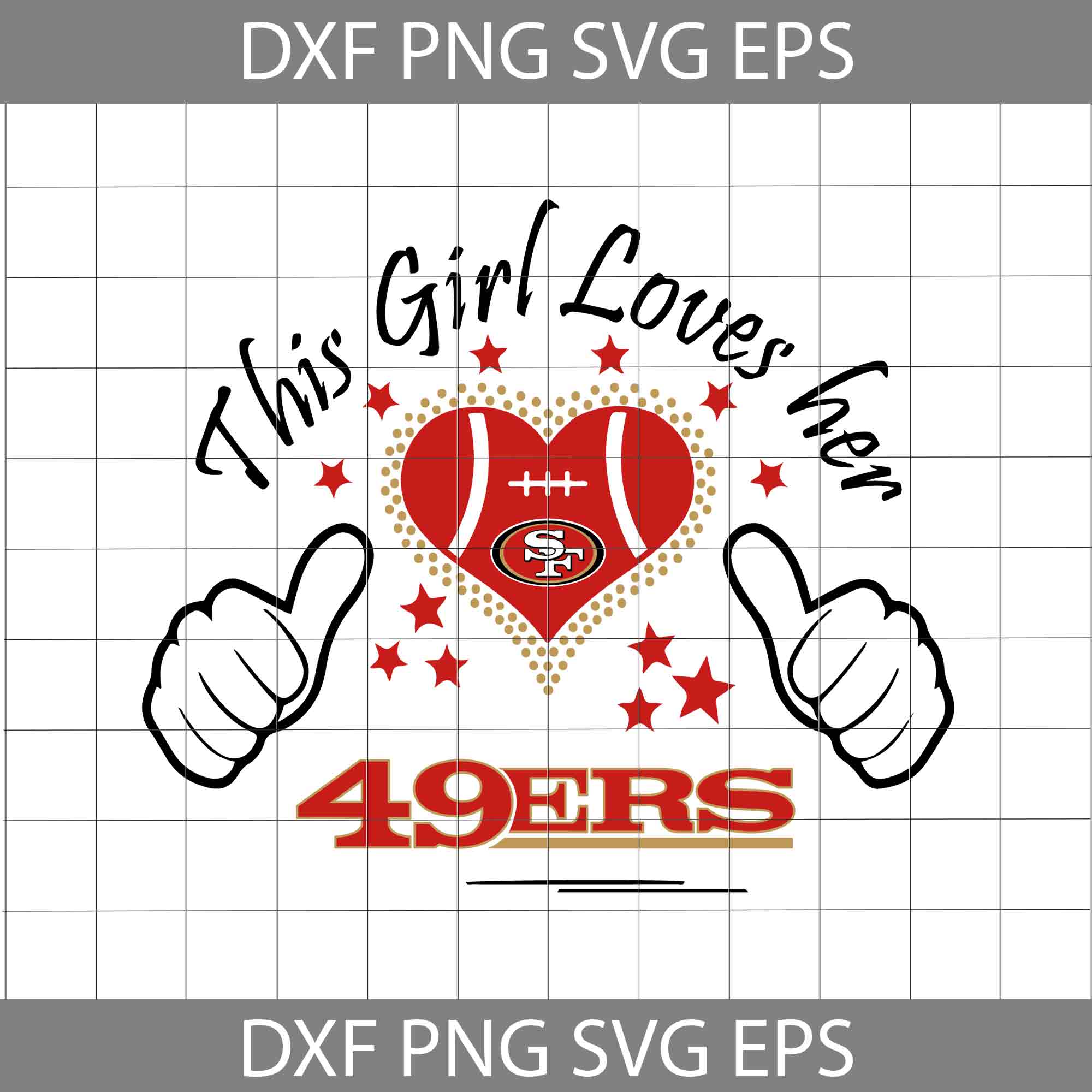 49ers Girl PNG & SVG 