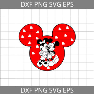 Mickey And Minnie Love Svg, Cartoon Svg, Valentine's day Svg, Gift Svg, Cricut File, Clipart, Svg, Png, Eps, Dxf