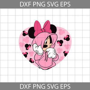 Minnie Heart Svg, Cartoon Svg, Valentine's day Svg, Gift Svg, Cricut File, Clipart, Svg, Png, Eps, Dxf