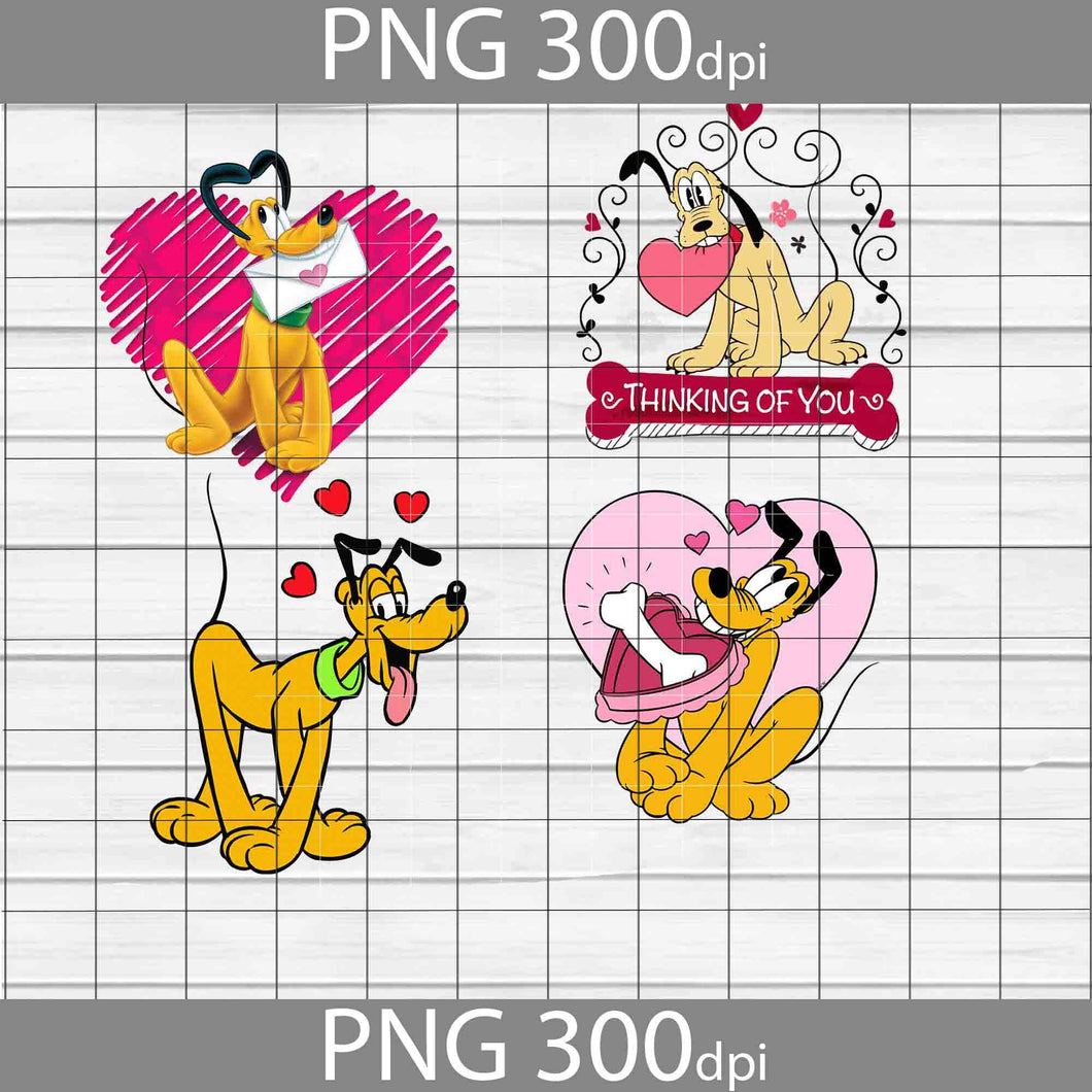 Pluto Love Svg,Bundle Svg, Cartoon Svg, Valentine's day Svg, Gift Svg, Cricut File, Clipart, Svg, Png, Eps, Dxf