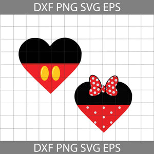 Hearts Mickey and Minnie Inspired SVg, Bundle, Cartoon Svg, Valentine's day Svg, Gift Svg, Cricut File, Clipart, Svg, Png, Eps, Dxf