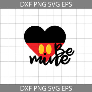 Be Mine Mickey Heart SVg, Mickey Svg, Cartoon Svg, Valentine's day Svg, Gift Svg, Cricut File, Clipart, Svg, Png, Eps, Dxf