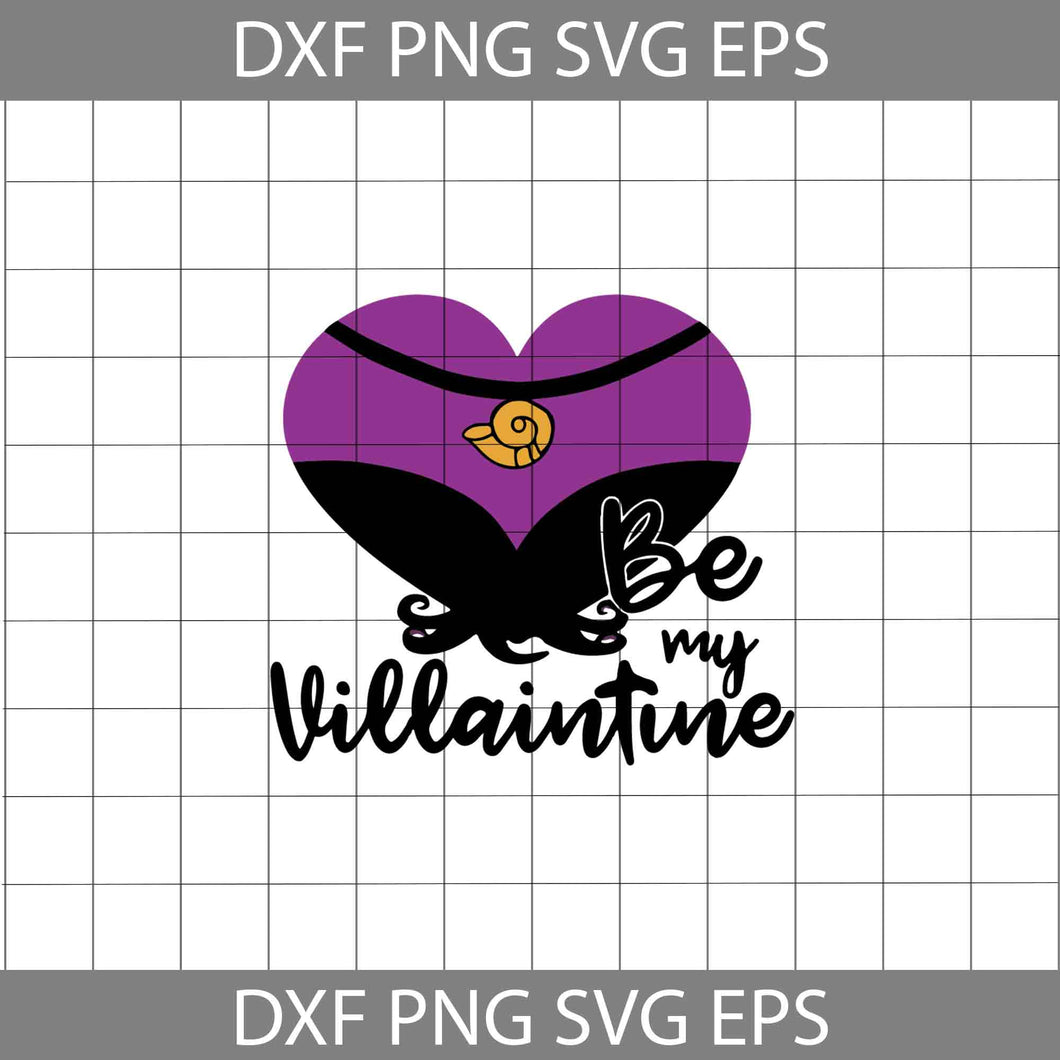 Ursula Heart Svg, Be my Villaintine Svg, Cartoon Svg, Valentine's day Svg, Gift Svg, Cricut File, Clipart, Svg, Png, Eps, Dxf