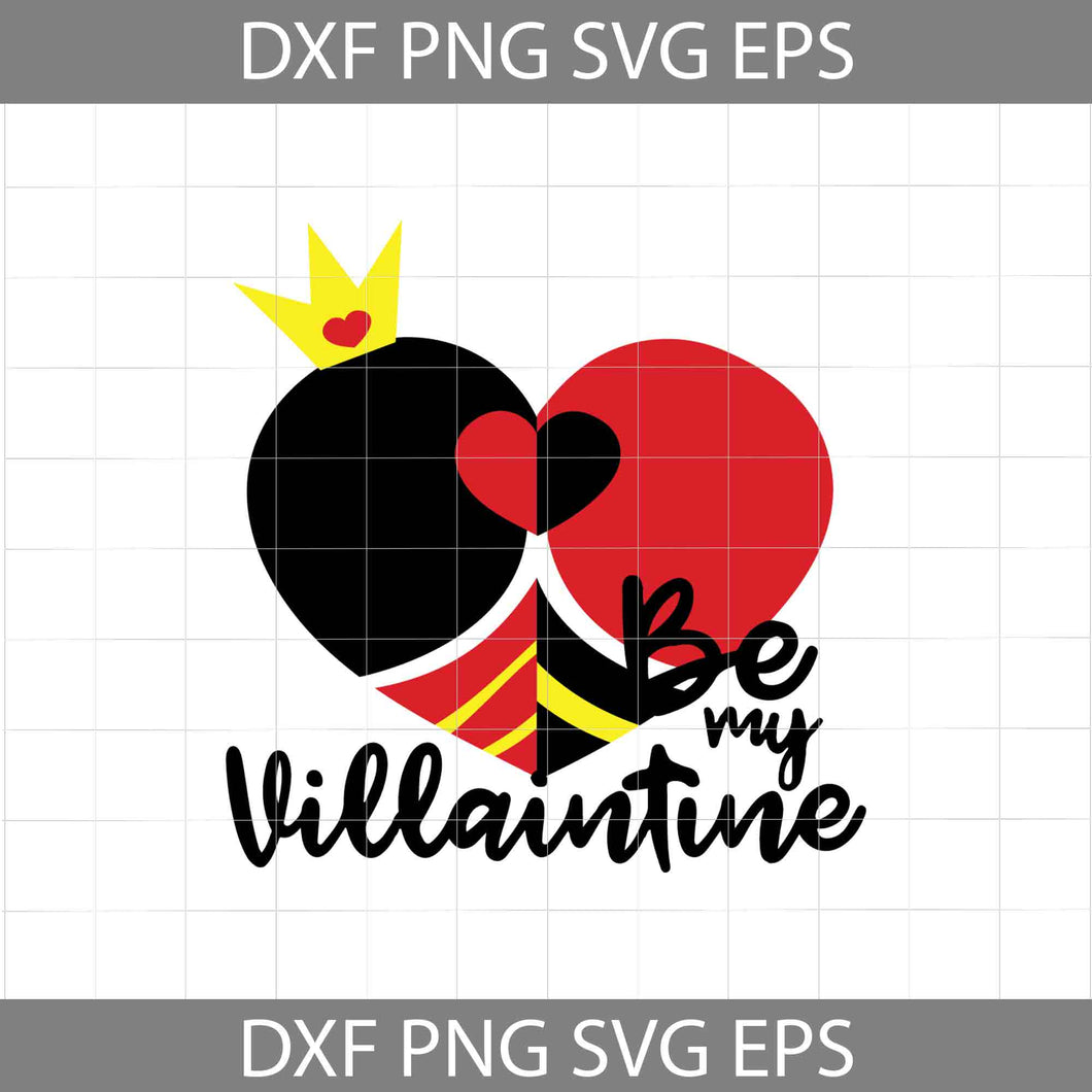 Queen of hearts Svg, Be my Villaintine SVg, Cartoon Svg, Valentine's day Svg, Gift Svg, Cricut File, Clipart, Svg, Png, Eps, Dxf