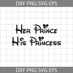 Her Prince And His Princess Svg, Mickey And Minnie Ears Svg, Mouse Ears SVg, Bundle, Cartoon Svg, Valentine's day Svg, Gift Svg, Cricut File, Clipart, Svg, Png, Eps, Dxf