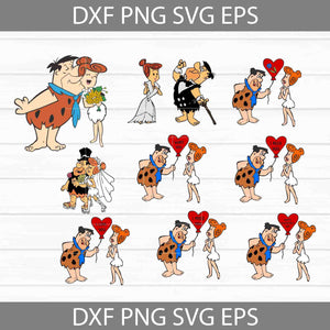 Flintstones Valentine Svg, Bundle, Cartoon Svg, Valentine's day Svg, Gift Svg, Cricut File, Clipart, Svg, Png, Eps, Dxf