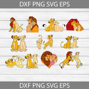 Simba And Nala Love Svg, The Lion King Svg, Cartoon Svg, Bundle, Valentine's Day Svg, Gift SVg, Cricut File, Clipart, Svg, Png, Eps, Dxf