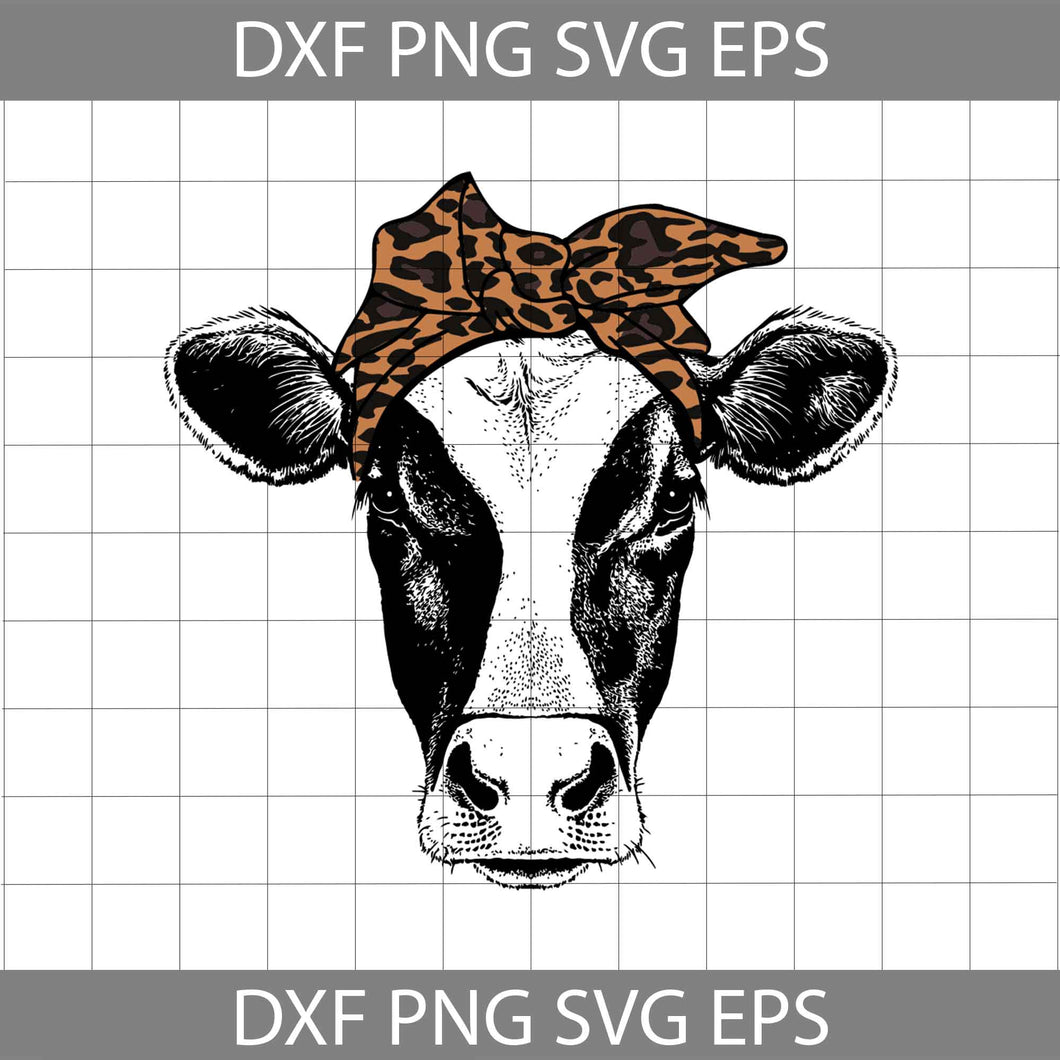 Heifer with bandana svg, Heifer svg, Leopard Svg, Cow Svg, cricut file, clipart, svg, png, eps, dxf