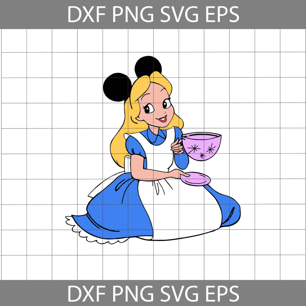 Alice Mikey Mouse Ears Svg, Alice In Wonderland Svg, Cartoon Svg, Cricut File, Clipart, Svg, Png, Eps, Dxf