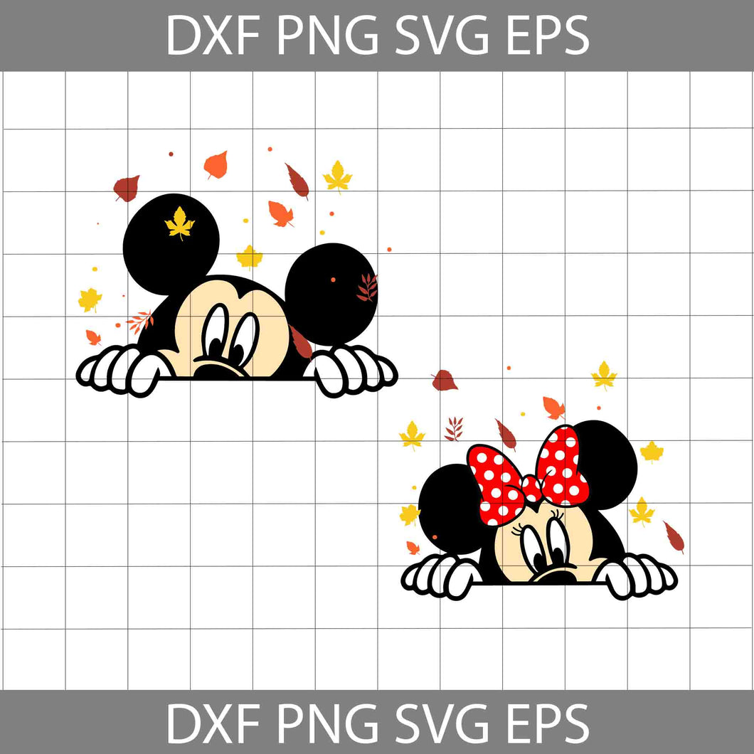 Mickey And Minnie Svg, Bundle, Cartoon Svg, Thanksgiving Svg, Cricut File, Clipart, Svg, Png, Eps, Dxf