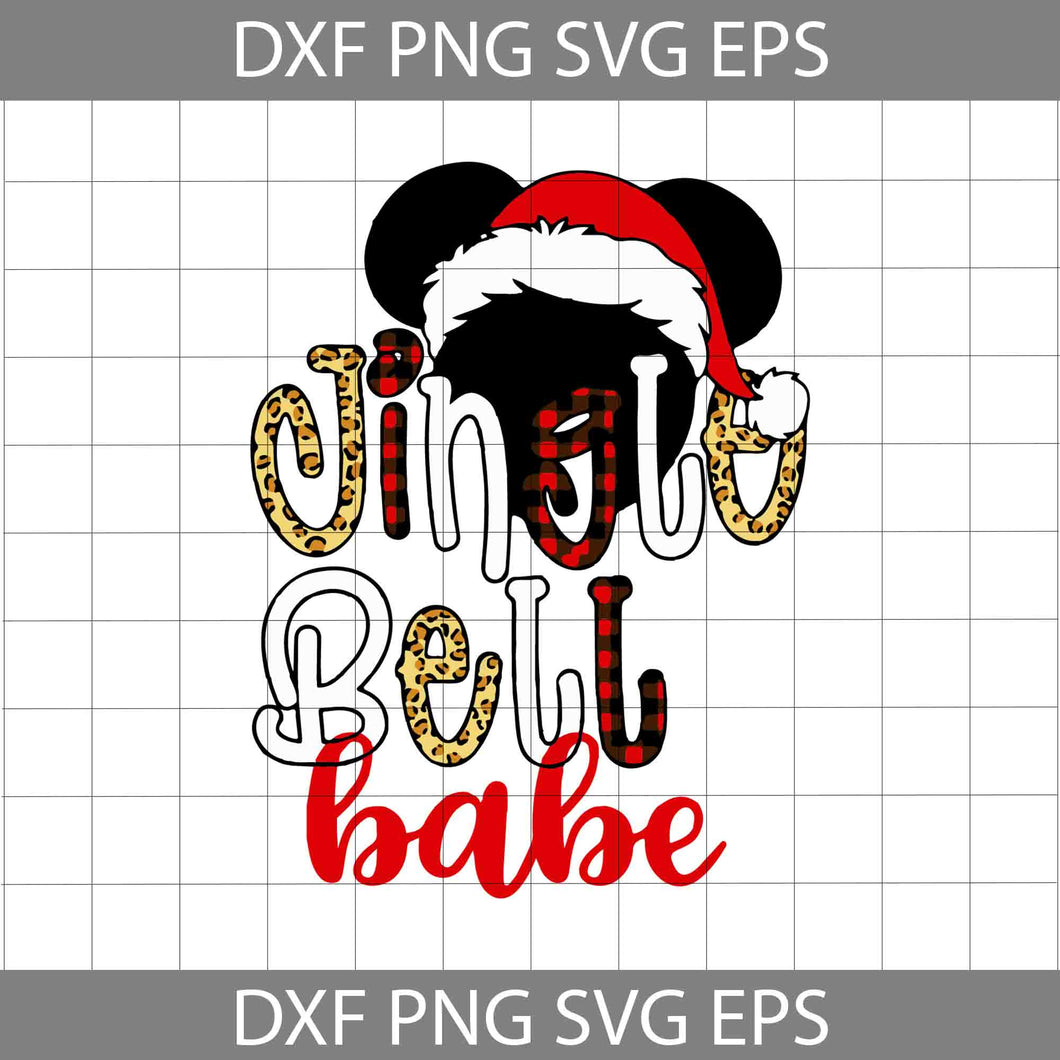 Mickey mouse Jingle bell babe SVg, Mickey Santa Svg, Cartoon Svg, Christmas SVg, Gift SVg, Cricut File, Clipart, Svg, Png, Eps, Dxf