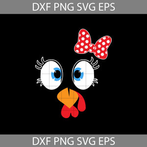 Cute Turkey Face Thanksgiving SVg, Turkey svg, Thanksgiving Svg, Cricut File, Clipart, Svg, Png, Eps, Dxf