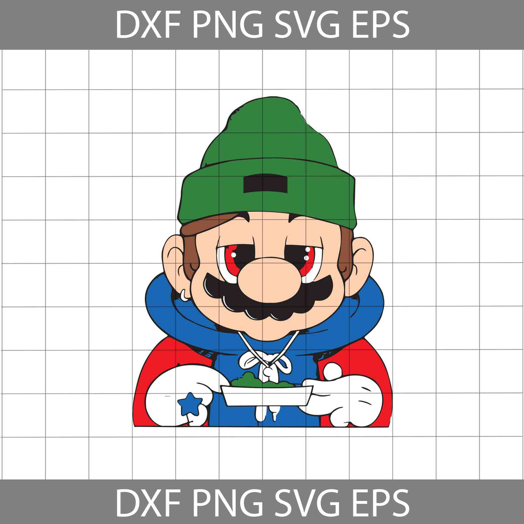 Stoned Super Mario Svg, Weed Svg, Cannabis Svg, Cricut File, Clipart, Svg, Png, Eps, Dxf