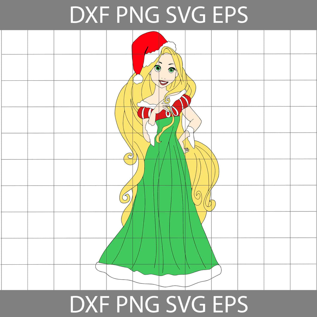 Rapunzel Svg, Tangled Princess Svg, Cartoon Svg, Christmas Svg, Gift Svg, Cricut File, Clipart, Svg, Png, Eps, Dxf