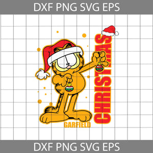 Garfield Christmas Svg, Cartoon SVg, Christmas SVg, Gift SVg, Cricut File, Clipart, Svg, Png, Eps, Dxf