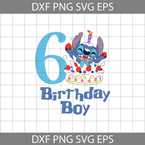 6th stitch Birthday Boy Svg, Stitch Svg, birthday Svg, Birthday Svg, cricut file, clipart, svg, png, eps, dxf