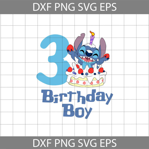 3rd stitch Birthday Boy Svg, Stitch Svg, birthday Svg, Birthday Svg, cricut file, clipart, svg, png, eps, dxf