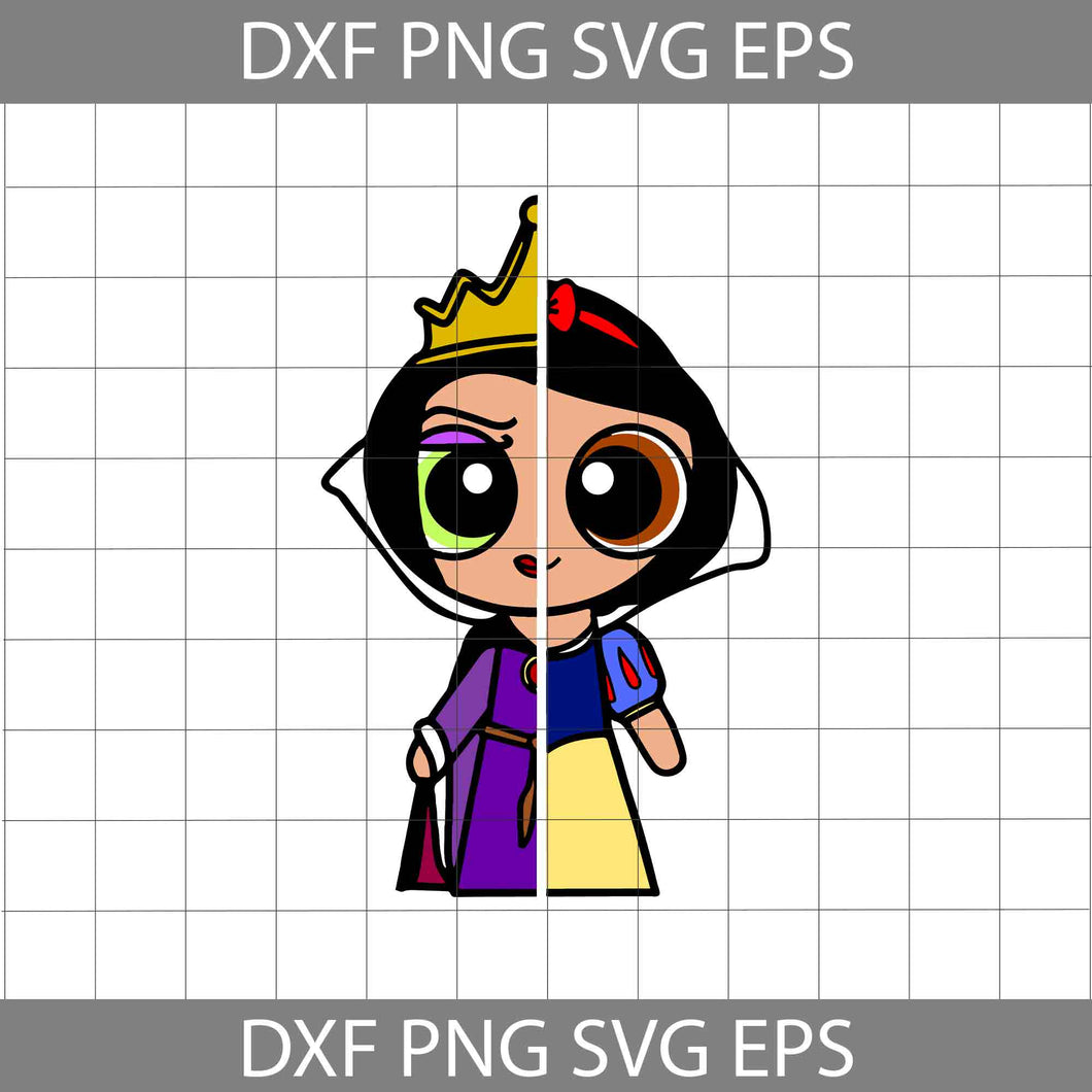 Powerpuff Evil Queen And Snow White Svg, Powerpuff Girls SVg, Cartoon Svg, Halloween Svg, Halloween Gift Svg, Cricut File, Clipart, Svg, Png, Eps, Dxf