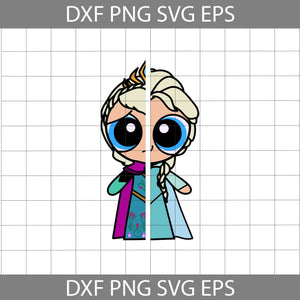 Powerpuff Elsa And Anna Svg, Frozen Svg, Powerpuff Girls SVg, Cartoon Svg, Halloween Svg, Halloween Gift Svg, Cricut File, Clipart, Svg, Png, Eps, Dxf