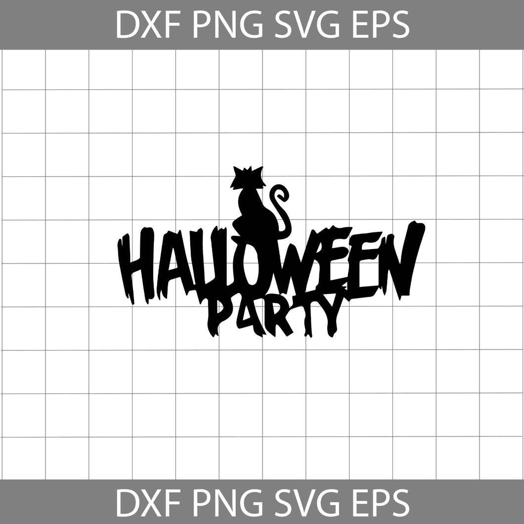 Halloween Party SVg, Cat Halloween Svg, Pumpkin Svg, Halloween Svg, Halloween Gift Svg, Funny, Cuties, Horror Svg, cricut file, clipart, svg, png, eps, dxf