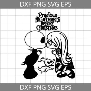 Cute Couple Jack And Sally Svg, Precious Nightmare Before Christmas Svg, Jack Skellington Svg, Halloween Svg, Halloween Gift, Funny, Cuties, Horror, cricut file, clipart, svg, png, eps, dxf