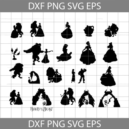Beauty and Beast svg, Disney svg, bundle, cricut file, clipart, svg, png, eps, dxf