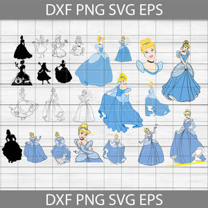 23 Cinderella svg, Disney Princess svg, Bundle, Disney svg, cricut file, clipart, svg, png, eps, dxf