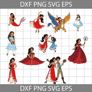 Elena Svg, Isabel svg, Mateo svg, Migs svg, Naomi svg, Elena of avalor SVg, Princess svg, Bundle, Cartoon svg, cricut file, clipart, svg, png, eps, dxf