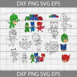 PJ Masks Svg, Cartoon Svg, bundle, cricut file, clipart, svg, png, eps ...