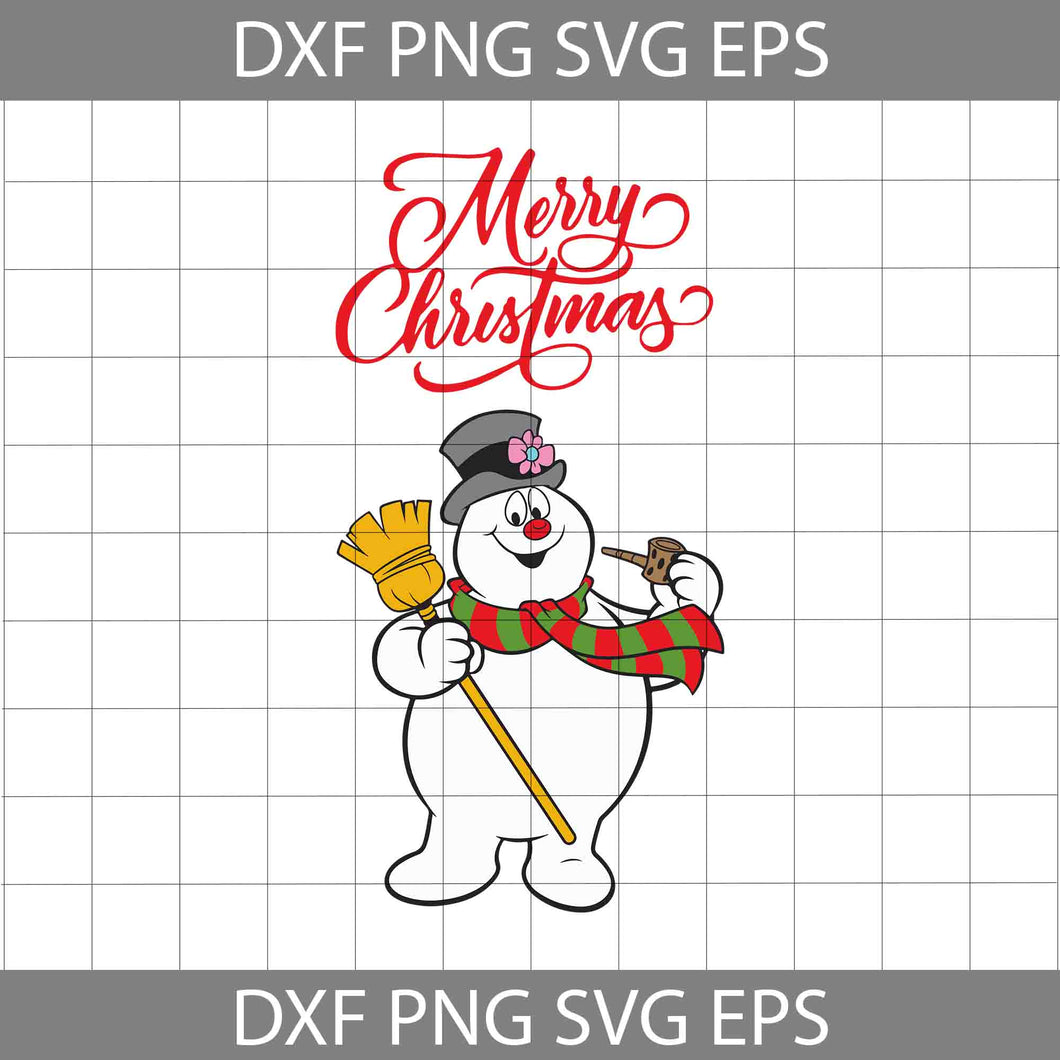 Merry Christmas svg, Happy Snowman svg, Christmas Svg, Gift Svg, Cricut File, Clipart, Svg, Png, Eps, Dxf